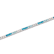 Mabina Bracciale tennis con zirconi azzurri e blu 533956